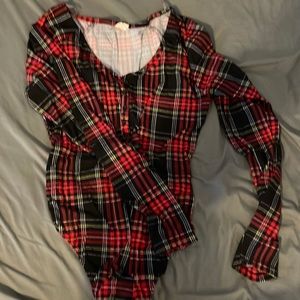 Plaid body suit